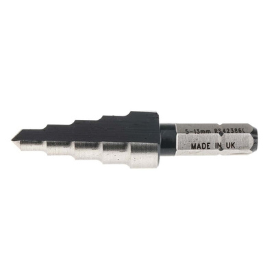 RS PRO HSS Step Drill Bit 5mm x 13mm