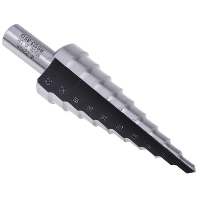 RS PRO HSS Step Drill Bit 4mm x 22mm