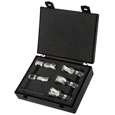 RS PRO Cobalt Steel 14 → 22mm Cutting Diameter Magnetic Drilling Hole Cutter Set