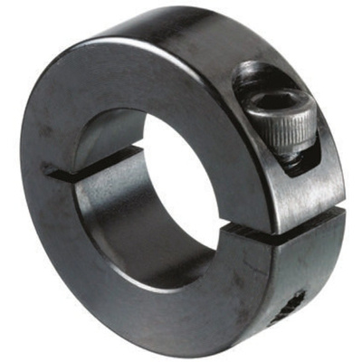 Huco Collar One Piece Clamp Screw, Bore 28mm, OD 48mm, W 15mm, Steel