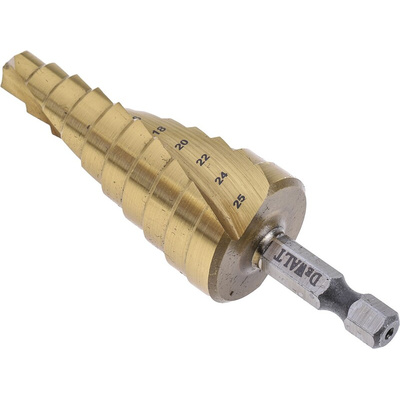 DeWALT HSS Step Drill Bit 14mm x 25mm