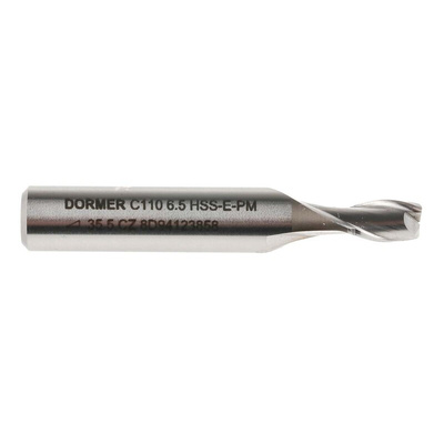 Dormer Plain Slot Drill, 6.5mm Cut Diameter