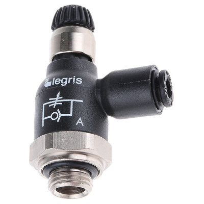 Legris 7060 Series Exhaust Regulator, G 1/8 Male Inlet Port x 4mm Tube Outlet Port