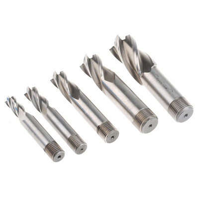 RS PRO End Mill, 8 mm, 10 mm, 12 mm, 16 mm, 20 mm Cutter, HSS