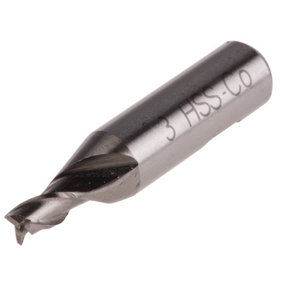 RS PRO End Mill, 3mm Cutter, HSCo, 6 mm Shank, 4.5mm Cut