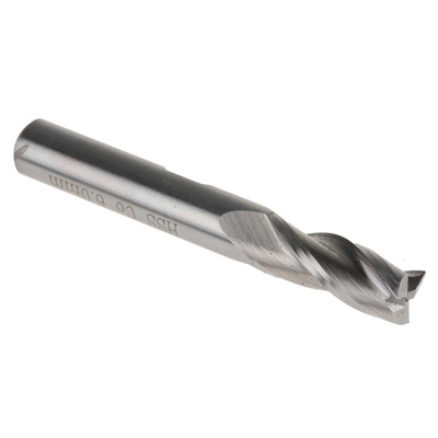RS PRO End Mill, 6mm Cutter, HSS, 6 mm Shank, 16mm Cut