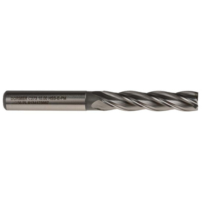 Dormer End Mill, 10mm Cutter, HSCo, 10 mm Shank, 45mm Cut