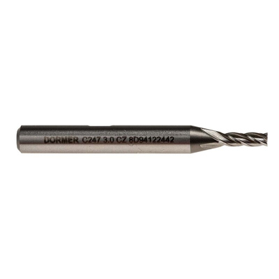 Dormer End Mill, 3mm Cutter, HSCo, 6 mm Shank, 8mm Cut