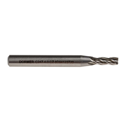 Dormer End Mill, 4mm Cutter, HSCo, 6 mm Shank, 11mm Cut