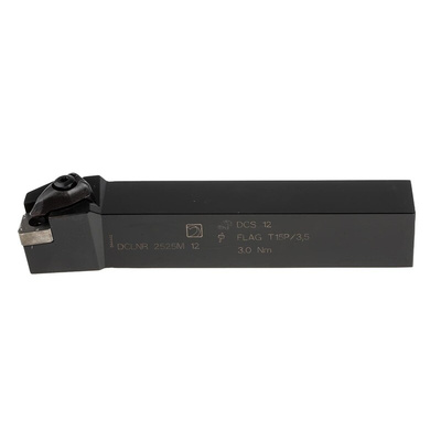 Pramet DCLNR Series Lathe Tool Holder for Use with CN/CNM Inserts, 25mm Height, 95° Approach, 150mm Length