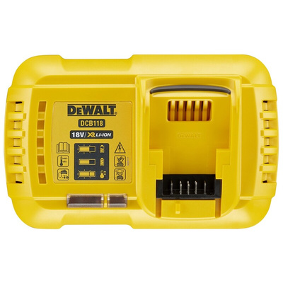 DeWALT DCB118-GB Battery Charger, 20 V, 60 V for use with DeWALT 54V XR Batteries, UK Plug