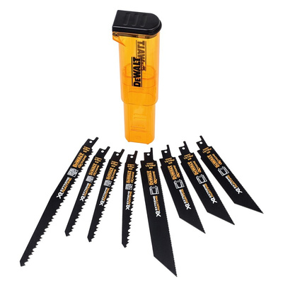DeWALT, 14/18 TPI, 4/6 TPI Teeth Per Inch 152mm Cutting Length Reciprocating Saw Blade, Pack of 8