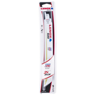 Lenox, 18 Teeth Per Inch 229mm Cutting Length Reciprocating Saw Blade, Pack of 5