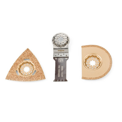 FEIN 3-Piece Oscillating Blade Set, for use with Multitools with star lock mounting