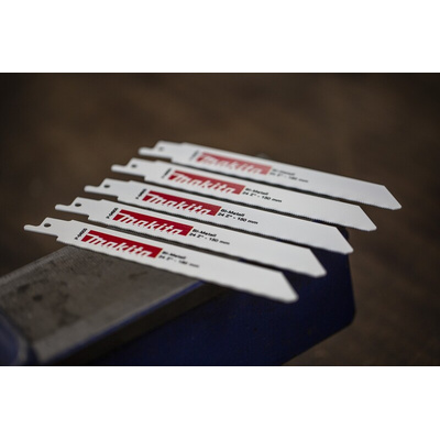 Makita, 24 Teeth Per Inch 150mm Cutting Length Reciprocating Saw Blade, Pack of 5