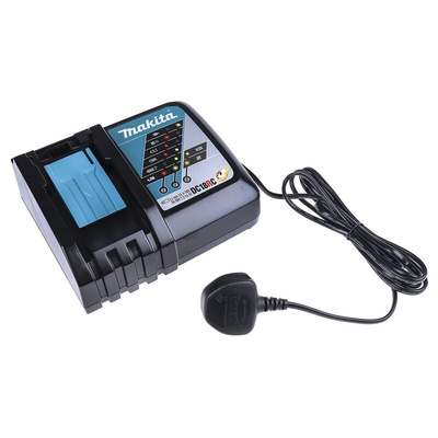 Makita DC18RC Power Tool Charger, 14.4V for use with Cordless Power Tools, UK Plug