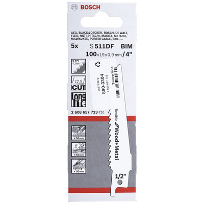 Bosch, 6 Teeth Per Inch Reciprocating Saw Blade, Pack of 5