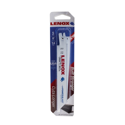 Lenox, 6 Teeth Per Inch 305mm Cutting Length Reciprocating Saw Blade, Pack of 5