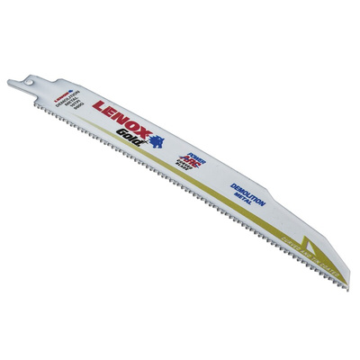 Lenox, 10 Teeth Per Inch 229mm Cutting Length Reciprocating Saw Blade, Pack of 5