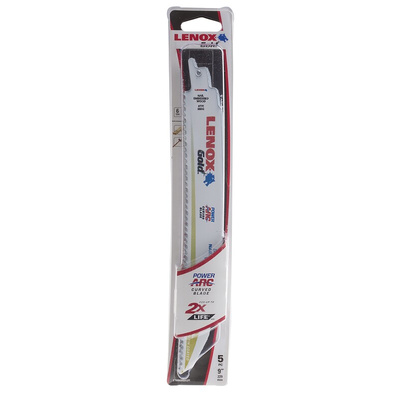 Lenox, 6 Teeth Per Inch 229mm Cutting Length Reciprocating Saw Blade, Pack of 5