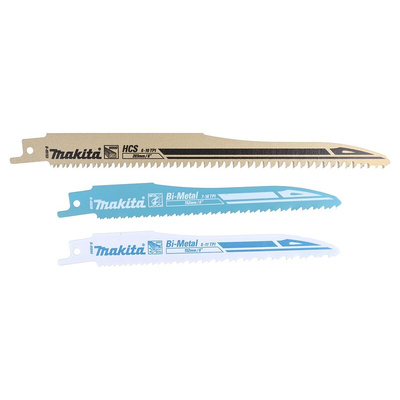 Makita 152mm Cutting Length Reciprocating Saw Blade, Pack of 3