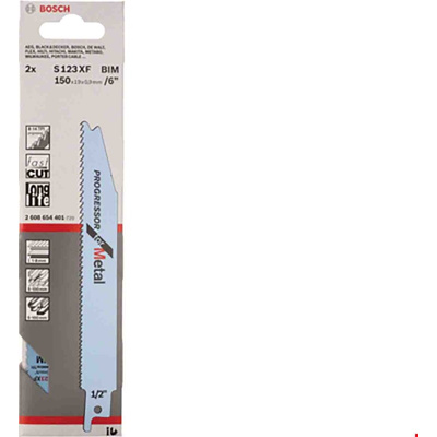Bosch, 8 → 14 Teeth Per Inch 150mm Cutting Length Reciprocating Saw Blade, Pack of 5