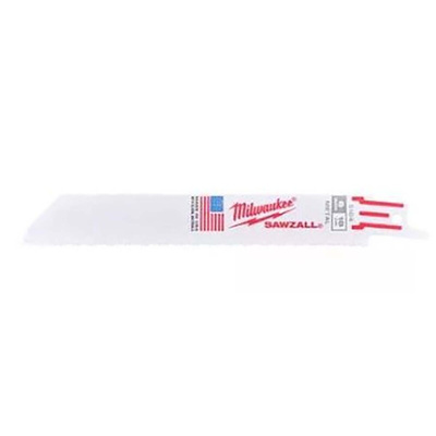 Milwaukee 150mm Cutting Length Reciprocating Saw Blade, Pack of 5