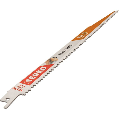 ERKO, 6 Teeth Per Inch Wood 300mm Cutting Length Reciprocating Saw Blade, Pack of 25