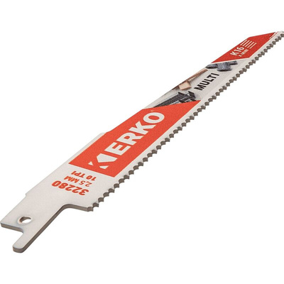 ERKO, 10 Teeth Per Inch Multiple Materials 150mm Cutting Length Reciprocating Saw Blade, Pack of 25