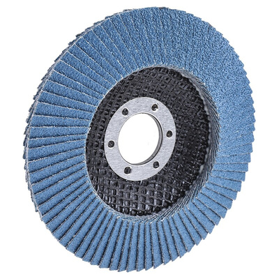 3M 566A Zirconia Aluminium Flap Disc, 115mm, Medium Grade, P60 Grit, 556D