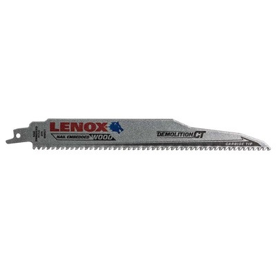 Lenox, 6 Teeth Per Inch 229mm Cutting Length Reciprocating Saw Blade, Pack of 1