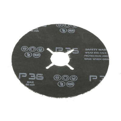 RS PRO Aluminium Oxide Flap Disc, 115mm, Coarse Grade, P36 Grit, 25 in pack