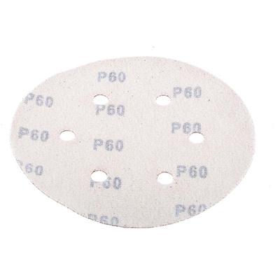 RS PRO Aluminium Oxide Sanding Disc, 150mm, P60 Grit, 25 in pack