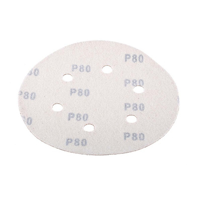 RS PRO Aluminium Oxide Sanding Disc, 150mm, P80 Grit, 25 in pack