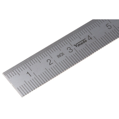 Kleffmann & Weese 200mm Stainless Steel Metric Ruler With UKAS Calibration