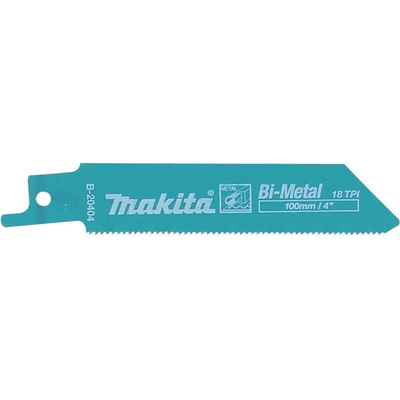Makita, 18 Teeth Per Inch 100mm Cutting Length Reciprocating Saw Blade, Pack of 5