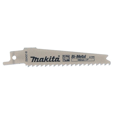 Makita, 6 Teeth Per Inch 100mm Cutting Length Reciprocating Saw Blade, Pack of 5