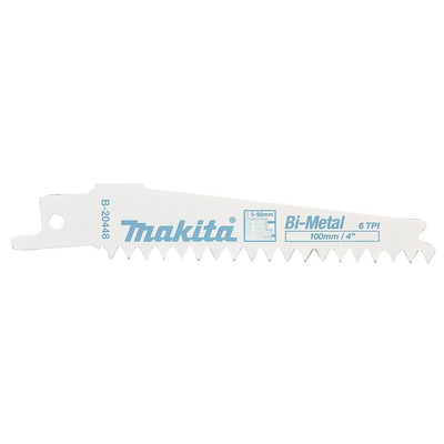 Makita, 6 Teeth Per Inch 100mm Cutting Length Reciprocating Saw Blade, Pack of 5