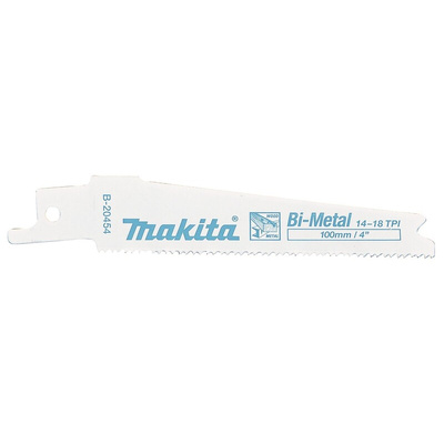 Makita, 14 → 18 Teeth Per Inch 100mm Cutting Length Reciprocating Saw Blade, Pack of 5