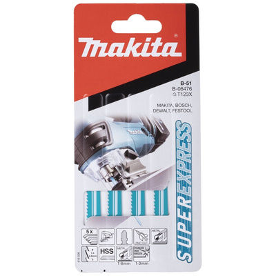 Makita 75mm Cutting Length Jigsaw Blade, Pack of 5