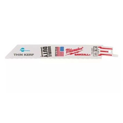 Milwaukee 150mm Cutting Length Reciprocating Saw Blade, Pack of 5