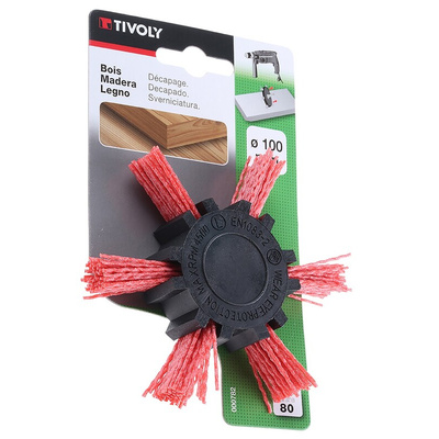 Tivoly Nylon Circular Abrasive Brush, 100mm Diameter