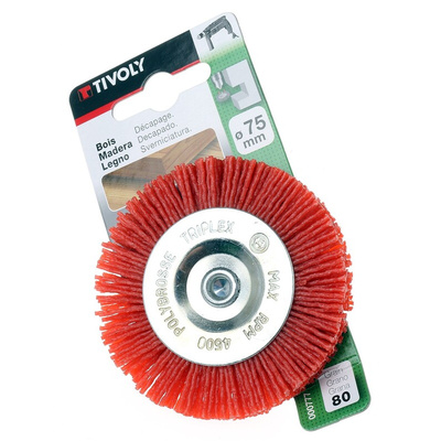 Tivoly Nylon Circular Abrasive Brush, 75mm Diameter