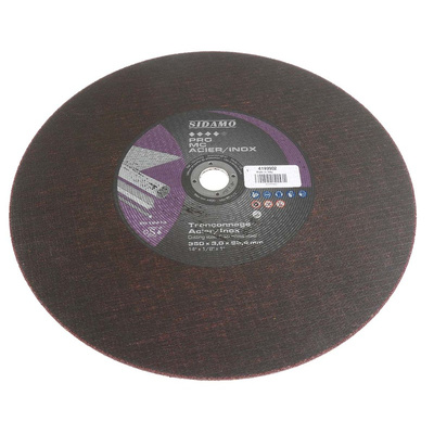 Sidamo Ceramic Cutting Disc, 355mm x 2.8mm Thick, Fine Grade, P120 Grit, A 36 RBF 131, 1 in pack