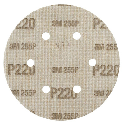 3M Aluminium Oxide Sanding Disc, 150mm, Very Fine Grade, P220 Grit, Hookit, 100 in pack
