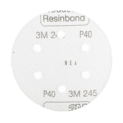 3M Aluminium Oxide Grinding Disc, 150mm, Medium Grade, P40 Grit, Hookit