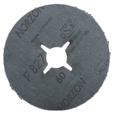 Norton Fibre Disc Zirconium Sanding Disc, 125mm, P60 Grit, Norzon