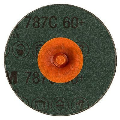 3M Ceramic Sanding Disc, 75mm, Medium Grade, P60 Grit, 787C, 25 in pack