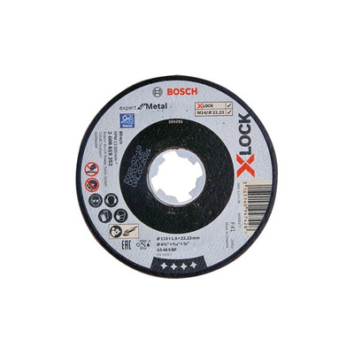 Bosch X-LOCK Cutting Disc, 115mm x 1.6mm Thick, 25 in pack