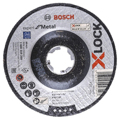 Bosch X-LOCK Cutting Disc, 125mm x 6mm Thick, 10 in pack